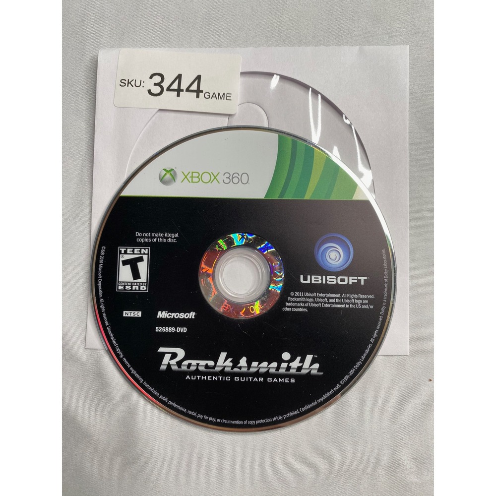 Rocksmith Authentic Guitar Games Microsoft Xbox 360